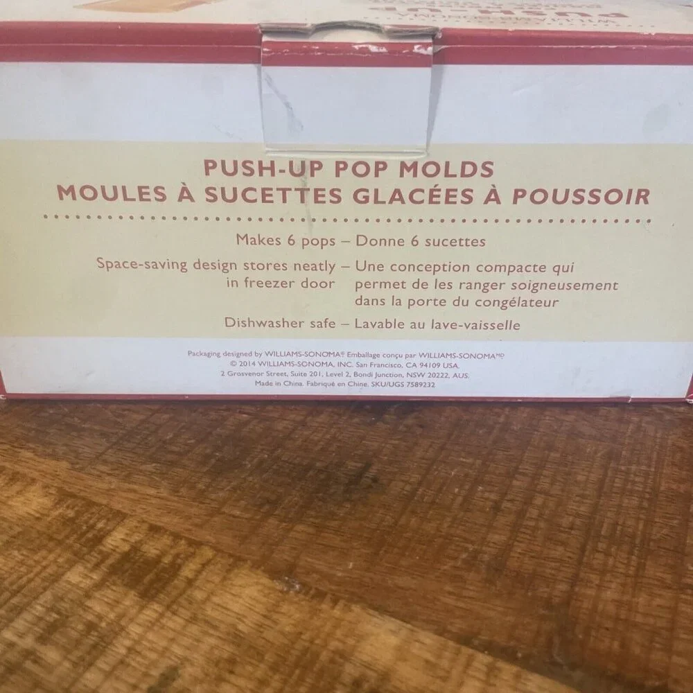 Williams-Sonoma Classic Pop Molds Makes 6 Pops Vintage Inspired MISSING 1 Stick